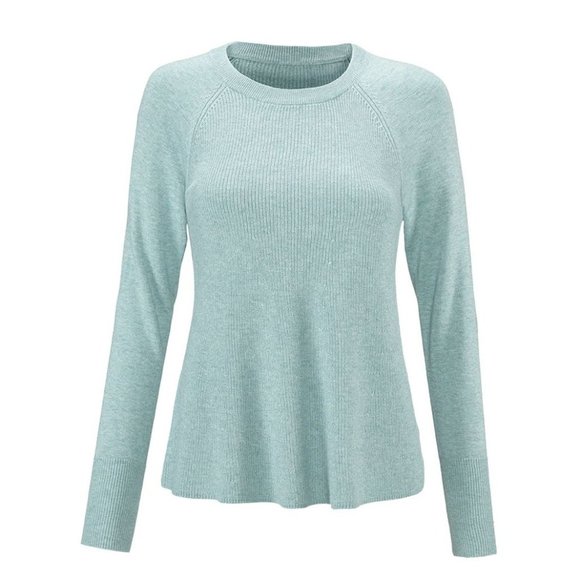 Cabi 533 Blue Sky Ribbed Crewneck Swing 